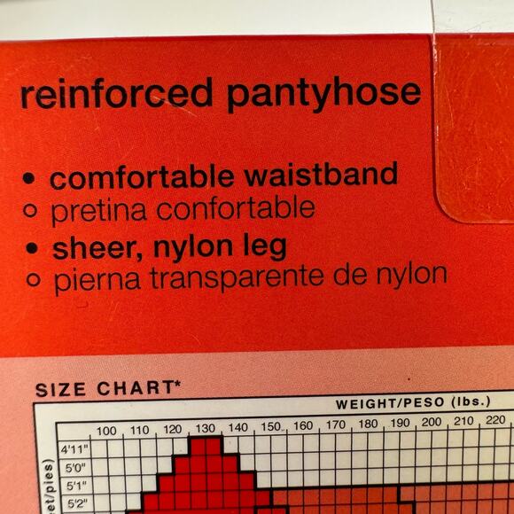 No Nonsense Regular Reinforced Leg Tan Size Plus 1 Pair Made in USA BRAND NEW - Picture 6 of 9